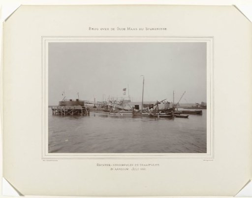 Construction of the right stream pier and pivot pier for the bridge over the Oude Maas near Spijkenisse