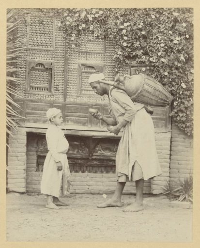 Boy and a Water Carrier, Cairo