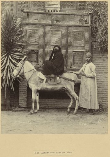 Portrait of an Unknown Woman on a Donkey and an Unknown Man on Foot, Cairo