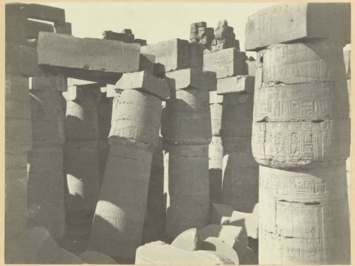 Pillars with hieroglyphs, Egypt
