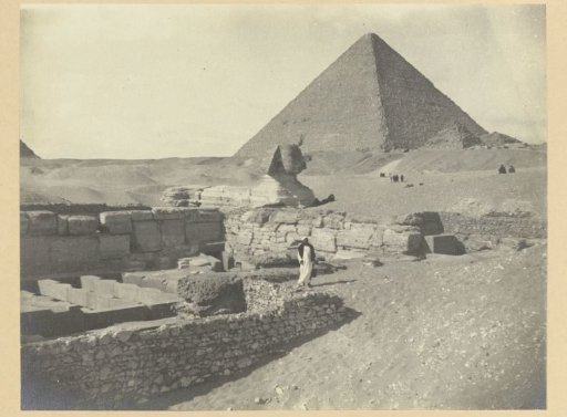 View of the Sphinx and the Pyramid of Cheops, Giza