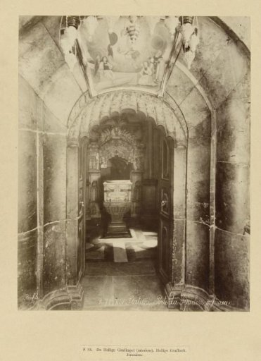 Interior of the Chapel of the Holy Sepulchre in the Church of the Holy Sepulchre, Jerusalem