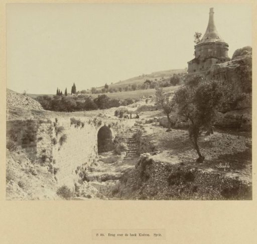 View of the Kidron Valley with various monuments