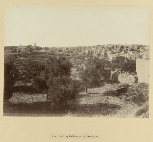View of Bethlehem with the Church of the Nativity on the left