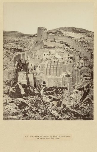View of the Monastery of Mar Saba in the Kidron Valley