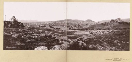 Panorama of Athens, seen from the hill of Filopapou