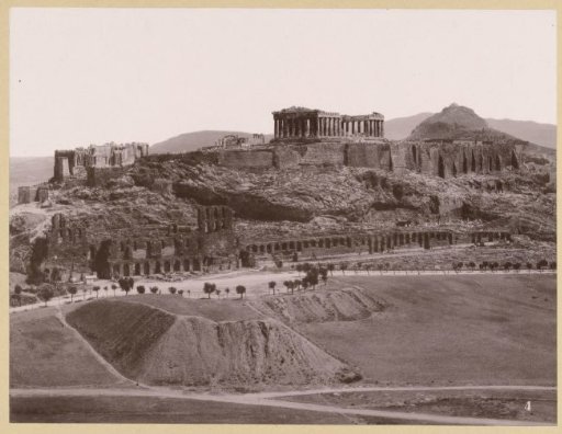 View of the Acropolis of Athens, seen from the southwest
