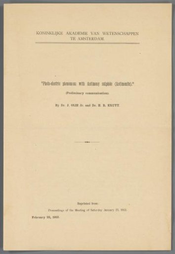 Research report on photoelectric phenomena with antimony sulfide