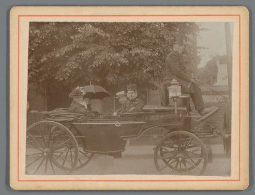 Carriage with four passengers and a man on the box