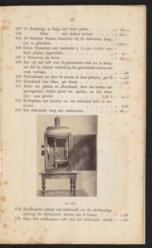 Electric lamp in a housing