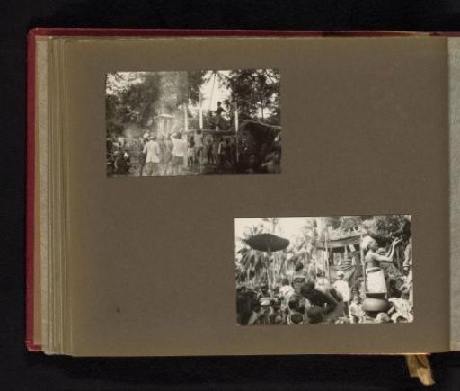 Two views of ritual practices, possibly related to a funeral