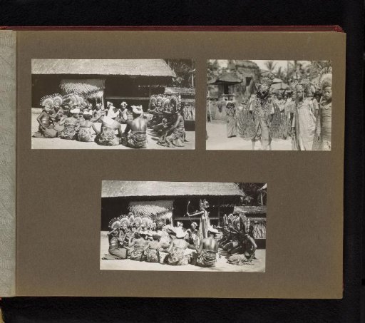 Three photographs of a traditional dance performed by children