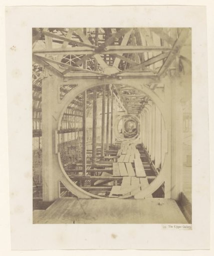 View of the upper gallery of the Crystal Palace in Sydenham