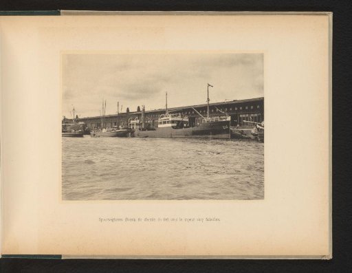 Railway harbor with the steamship Ary Scheffer, Rotterdam