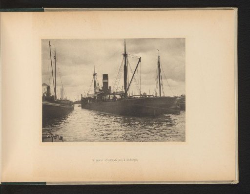 Steamship Westland just before unloading in the harbor of Rotterdam