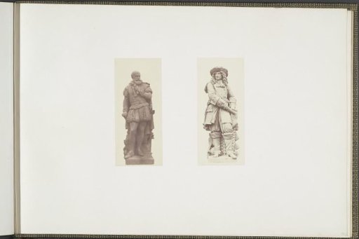 Plaster models for sculptures at the Palais du Louvre: left "Sully" by Vital Dubray and right "Vauban" by Gustave Crauk