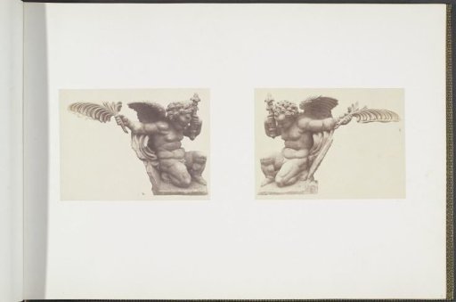 Plaster models for the sculptures at the Palais du Louvre: "Child bearing a palm" by Hubert Lavigne