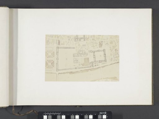 Map of the Louvre and surroundings around 1830