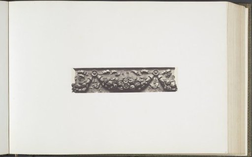 Detail of a plaster model for the decoration of the Palais du Louvre
