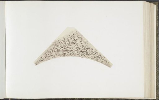 Plaster model for a decoration on the Palais du Louvre: leaves by Auguste Jean Baptiste Lechesne