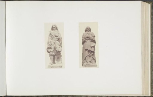 Plaster models for sculptures at the Palais du Louvre: left "Colbert" by Paul Gayrard and right "Mazarin" by Pierre Hébert