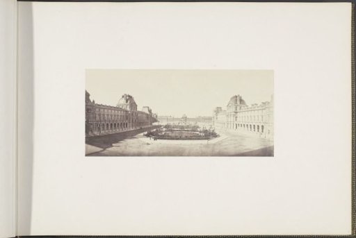Panorama of the New Louvre: Cour Napoléon viewed from the Tuileries