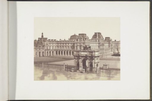 The Arc de Triomphe du Carrousel and the Cour Napoléon seen from the Tuileries