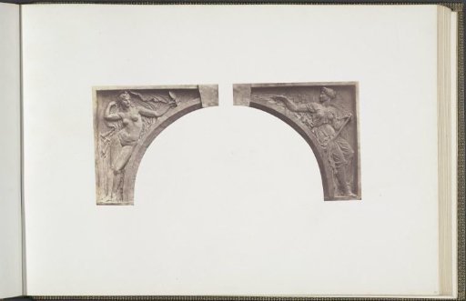 Plaster models for sculptures on the Palais du Louvre: "La Vérité et l'Histoire" by Joseph Félon