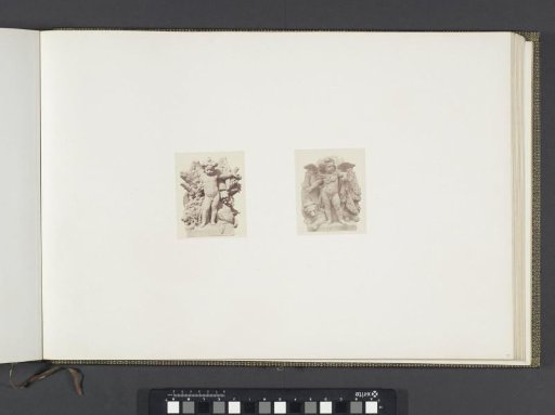 Plaster models for sculptures on the Palais du Louvre: left "La Paix" by Pierre Eugène Emile Hébert and right "Le Nord" by Amédée Donatien Doublemard