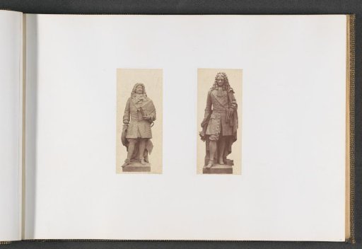 Plaster models for sculptures at the Palais du Louvre: left "Louvois" by Aimé Millet and right "Saint-Simon" by Pierre Hébert