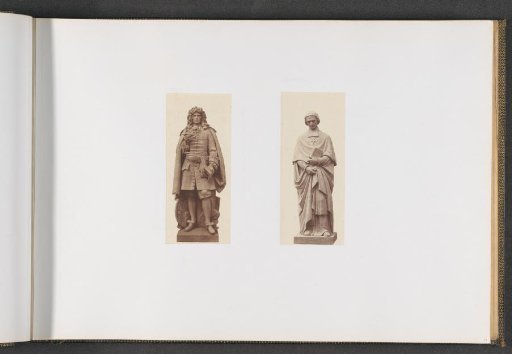 Plaster models for sculptures at the Palais du Louvre: left "Mignard" by Jean Baptiste Joseph de Bay and right "Massillon" by François Jouffroy