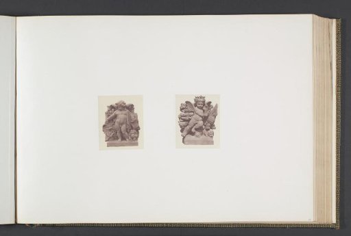 Plaster models for sculptures on the Palais du Louvre: left "Steam" by Hubert Lavigne and right "Air" by Hyacinthe Phileas Sobre
