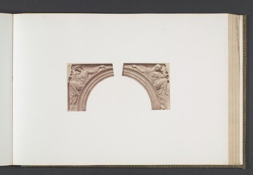 Plaster models for sculptures on the Palais du Louvre: "La Poésie et la Philosophie" by François Félix Roubaud