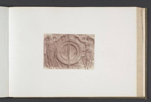 Plaster models for sculptures on the Palais du Louvre: "La Peinture et la Sculpture" by Eugène Louis Lequesne