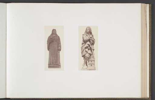 Plaster models for sculptures at the Palais du Louvre: left "D'Aguesseau" by Louis Caillouet and right "Mansart" by Jean-Joseph Perraud