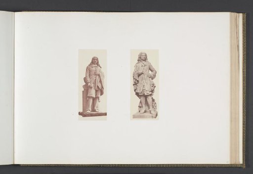 Plaster models for sculptures at the Palais du Louvre: left "Sarrazin" by Aristide Husson and right "Coustou" by Augustin Courtet