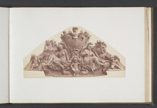 Plaster models for sculptures at the Palais du Louvre: "L'Agriculture et les Arts" by Eugène Louis Lequesne