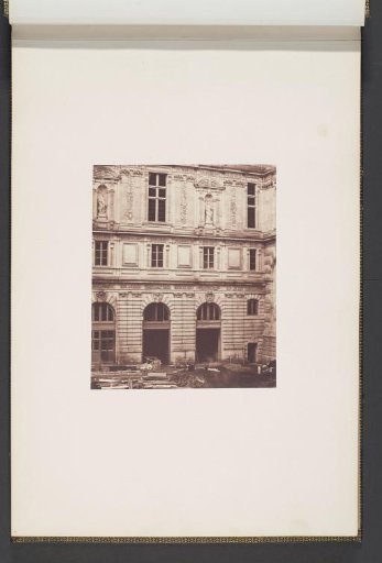New Louvre under construction: view of the west facade at the Cour Visconti
