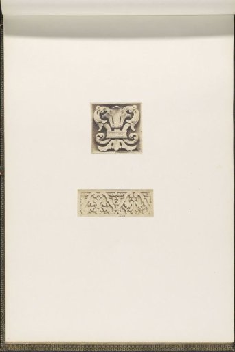 Plaster models for decorations on the Bibliothèque Impériale of the Palais du Louvre