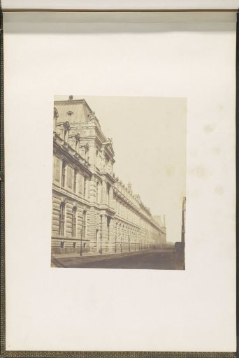 Facade of the Pavillon Richelieu in the Palais du Louvre and the Rue de Rivoli