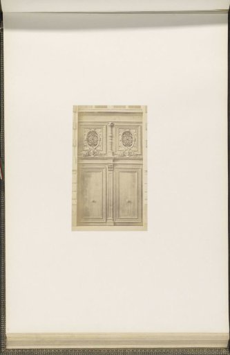Door of the Bibliothèque Impériale of the Palais du Louvre
