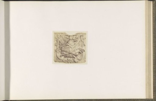 Plaster model for a coat of arms on the Palais du Louvre