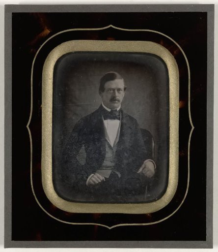 Portrait in a Frame of Frans Jacob Broers, Administrative Officer in the Navy