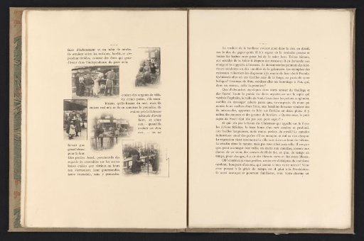 Five scenes with children at a market in Paris