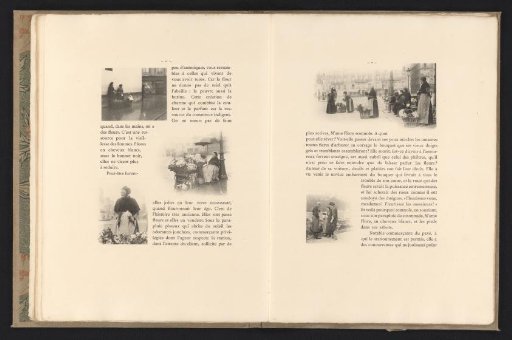 Three scenes with flower sellers on the street in Paris