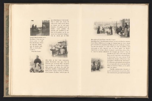 Two scenes with flower sellers on the street in Paris