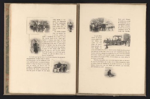 Three scenes with street vendors in Paris