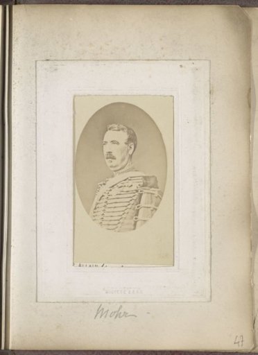 Portrait of a man in a military costume, designated as a Moor