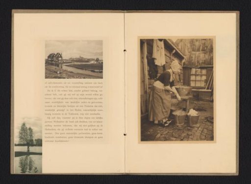 View of Marken or Volendam, a flooded meadow in the bottom left