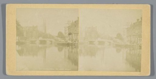 View of the Singel, with the Krijtberg in the distance, Amsterdam
